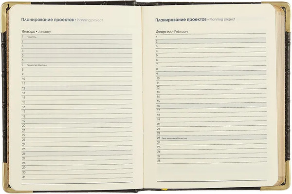 Изображение товара Ежедневник Listoff Grand Croco / ЕКП62617602 (176л, черный)