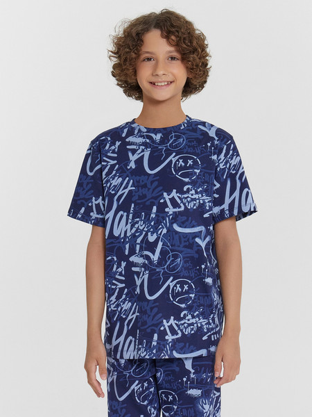 Изображение товара Пижама детская Mark Formelle 563321-1 (р.128-64, граффити на темно-синем)