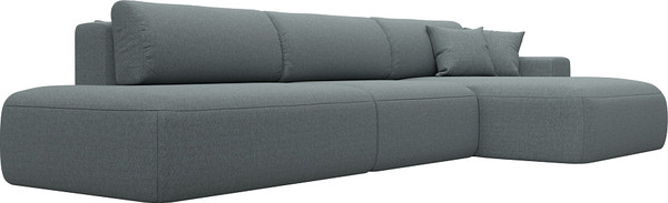 Изображение товара Диван угловой Лига Диванов Лига-036 НПБ Модерн Лонг правый / 124696 (рогожка амур серый)
