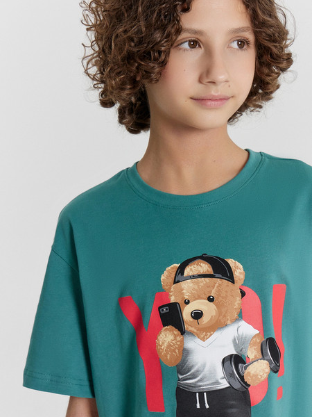 Изображение товара Пижама детская Mark Formelle 563327 (р.140-68, малахит/буквы на черном)