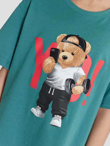 Изображение товара Пижама детская Mark Formelle 563327 (р.146-72, малахит/буквы на черном)