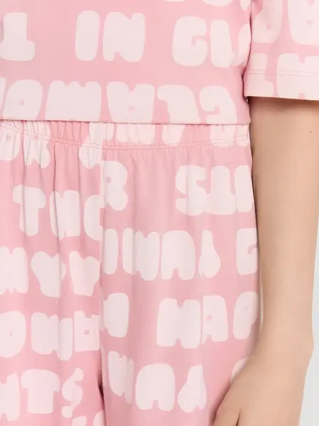 Изображение товара Пижама детская Mark Formelle 567747 (р.116-60, текст на пыльной розе/декор)