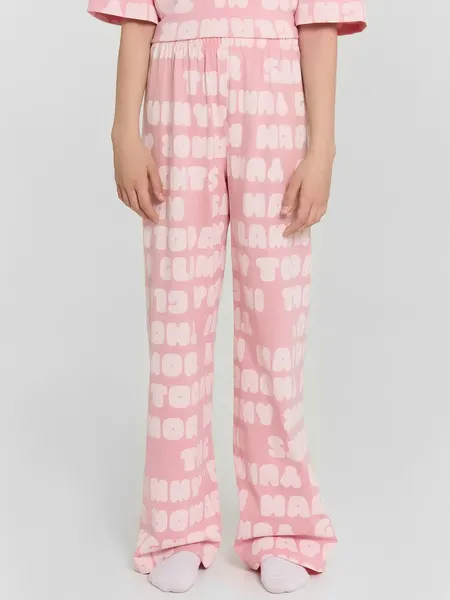 Изображение товара Пижама детская Mark Formelle 567747 (р.116-60, текст на пыльной розе/декор)