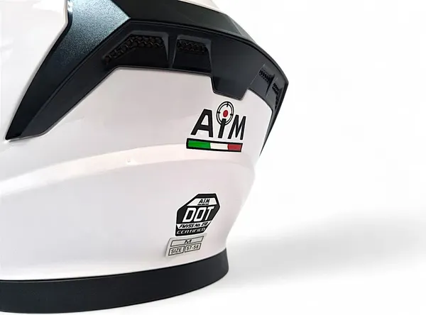 Изображение товара Мотошлем AiM JK320 / 320-007-M (M, белый глянец)