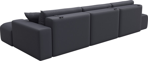 Изображение товара Диван угловой Лига Диванов Лига-036 НПБ Модерн Лонг правый / 127753 (экокожа Grifon 15 серый)