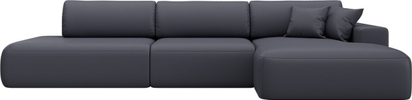 Изображение товара Диван угловой Лига Диванов Лига-036 НПБ Модерн Лонг правый / 127753 (экокожа Grifon 15 серый)