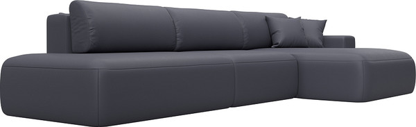Изображение товара Диван угловой Лига Диванов Лига-036 НПБ Модерн Лонг правый / 127753 (экокожа Grifon 15 серый)
