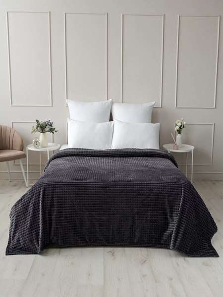 Изображение товара Плед Павлина Skandi Кубики 150x200 (графит)
