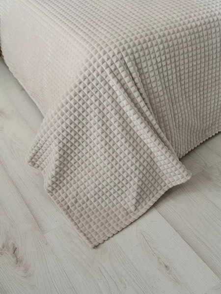 Изображение товара Плед Павлина Skandi Кубики 150x200 (молочный)