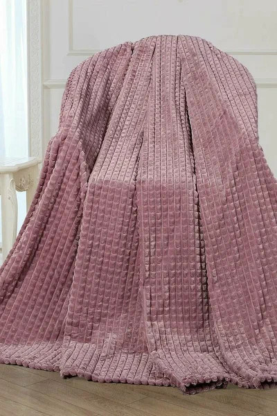Изображение товара Плед Павлина Skandi Кубики 150x200 (пыльная роза)