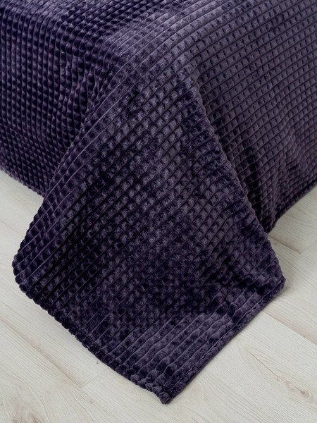 Изображение товара Плед Павлина Skandi Кубики 150x200 (фиолетовый)