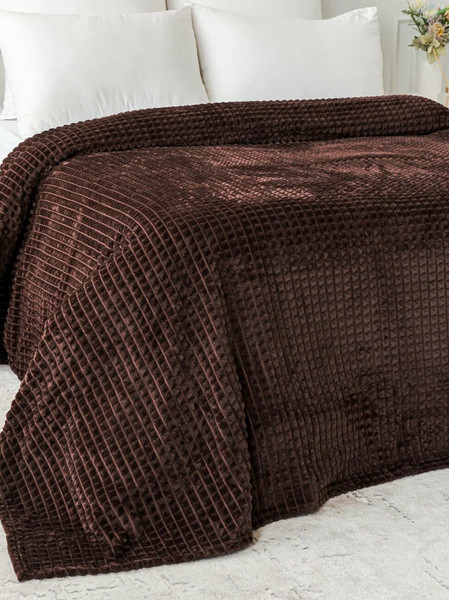 Изображение товара Плед Павлина Skandi Кубики 150x200 (шоколад)