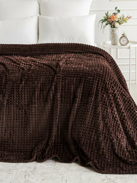 Изображение товара Плед Павлина Skandi Кубики 150x200 (шоколад)
