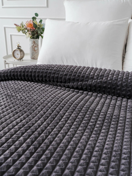 Изображение товара Плед Павлина Skandi Кубики 200x220 (графит)