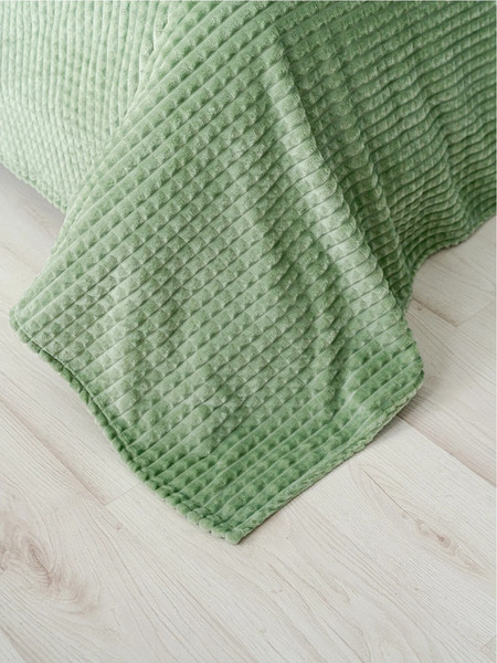 Изображение товара Плед Павлина Skandi Кубики 200x220 (оливковый)