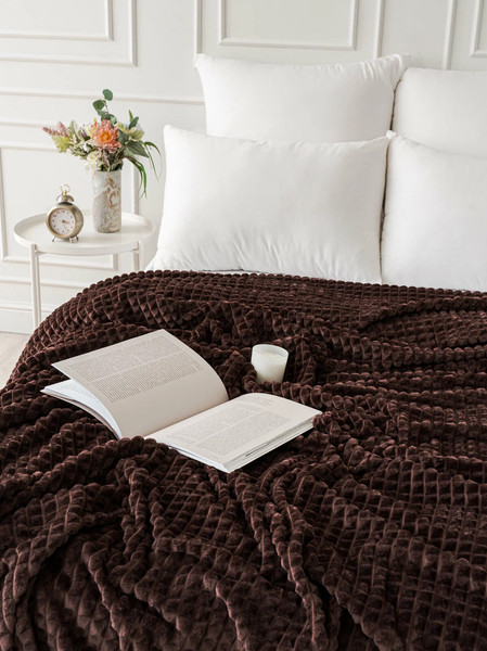 Изображение товара Плед Павлина Skandi Кубики 200x220 (шоколад)