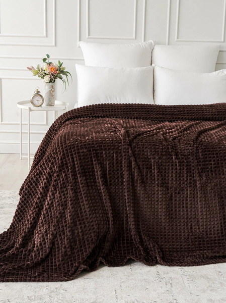 Изображение товара Плед Павлина Skandi Кубики 200x220 (шоколад)