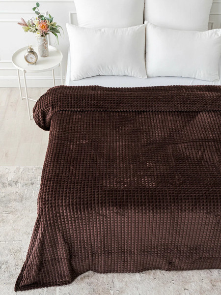 Изображение товара Плед Павлина Skandi Кубики 200x220 (шоколад)