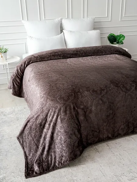 Изображение товара Плед Павлина Skandi Тиснение 150x200 (кофейный)