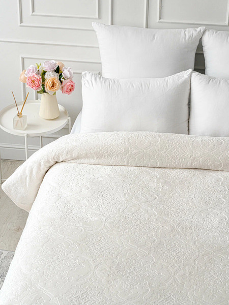 Изображение товара Плед Павлина Skandi Тиснение 150x200 (молочный)