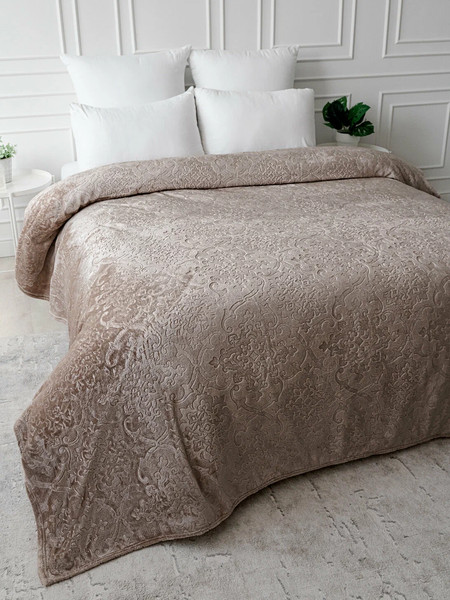 Изображение товара Плед Павлина Skandi Тиснение 200x220 (бежевый)