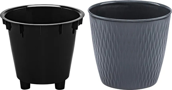 Изображение товара Кашпо El Casa Керама / 640591 (графит)