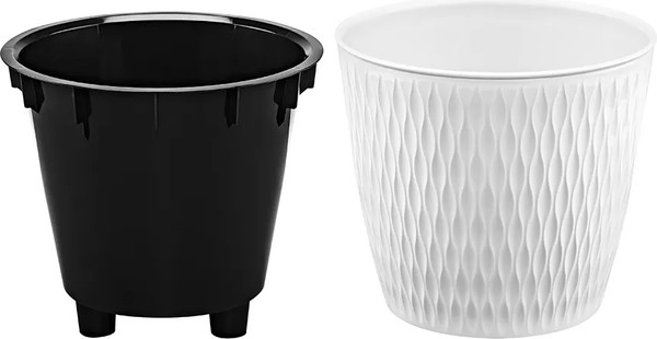 Изображение товара Кашпо El Casa Керама / 640590 (белый)