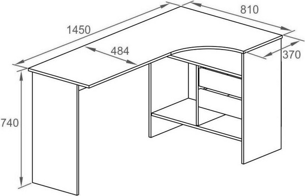 Изображение товара Компьютерный стол Woodville СПм-25 правый / 445865 (белый)