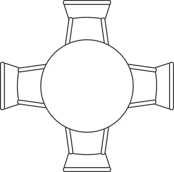 Изображение товара Обеденный стол Notta Барел 90 / 619885 (белый/белый)