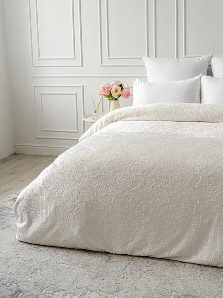 Изображение товара Плед Павлина Skandi Тиснение 220x240 (молочный)