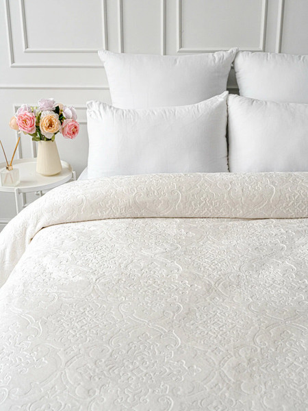 Изображение товара Плед Павлина Skandi Тиснение 220x240 (молочный)