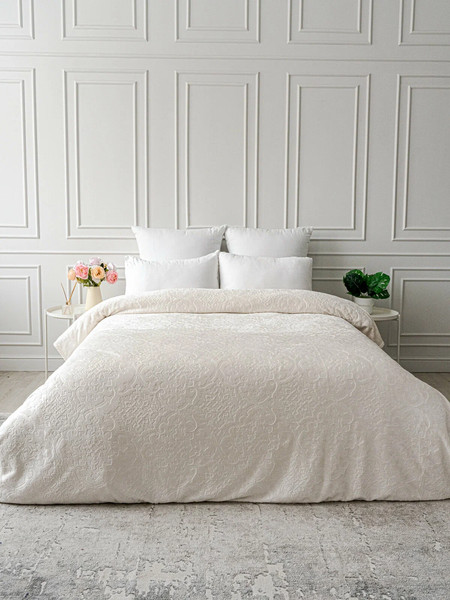 Изображение товара Плед Павлина Skandi Тиснение 220x240 (молочный)