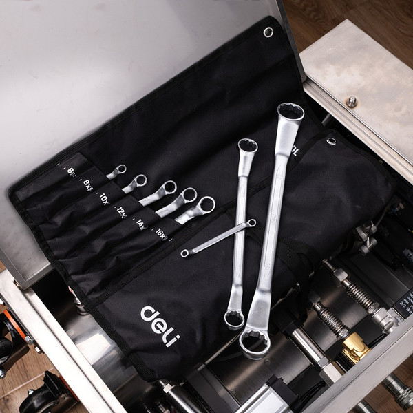 Изображение товара Набор ключей Deli EDL150012A (12шт, серебристый)