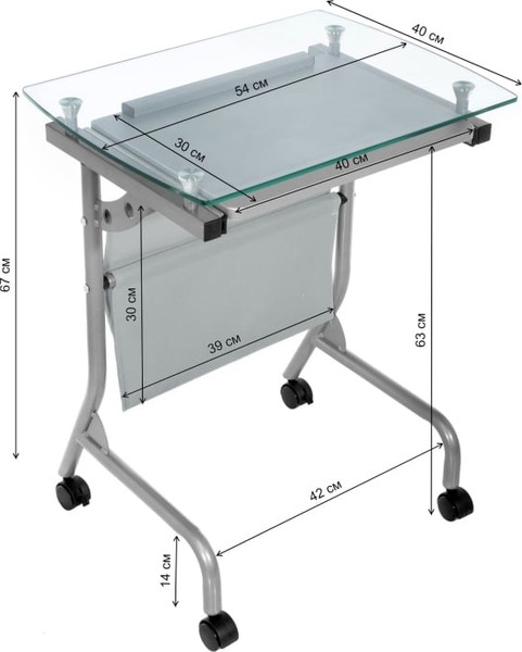 Изображение товара Компьютерный стол Woodville Riko / 11670 (серый)