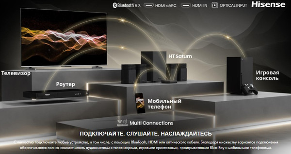 Изображение товара Звуковая панель (саундбар) Hisense HT Saturn (черный)