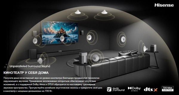 Изображение товара Звуковая панель (саундбар) Hisense HT Saturn (черный)