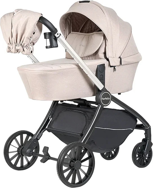 Изображение товара Детская универсальная коляска Farfello Baby Shell 2025 3в1 / BBS-013 (кофейный комби)