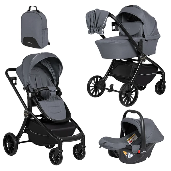 Изображение товара Детская универсальная коляска Farfello Baby Shell 2025 3в1 / BBS-014 (серый)