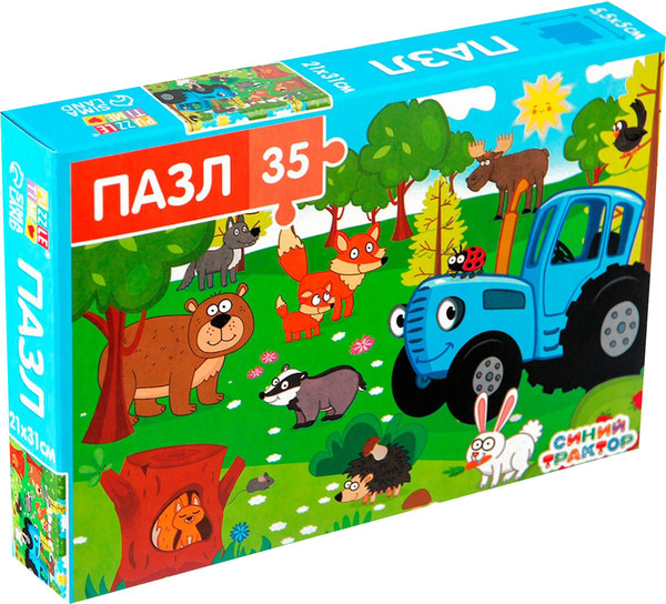 Изображение товара Пазл Синий трактор Синий трактор в лесу 9570123 (35эл)