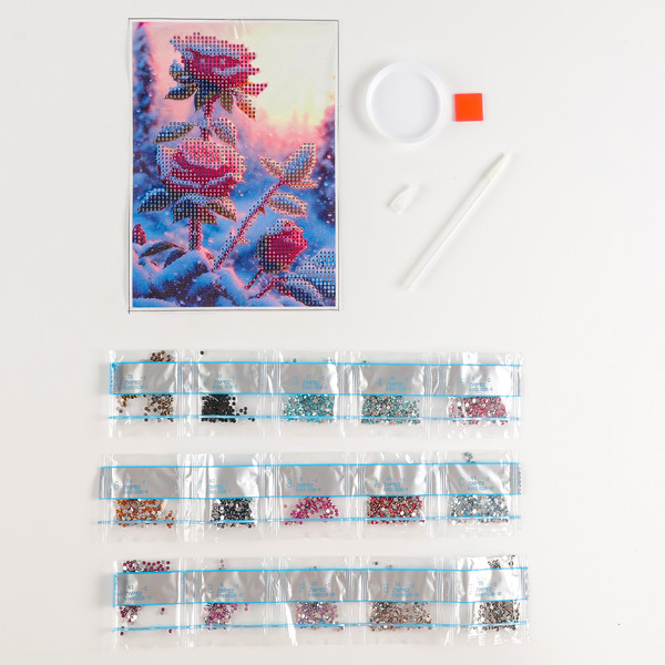 Изображение товара Набор алмазной вышивки Школа талантов Алмазная мозаика на новый год Розы / 9621498