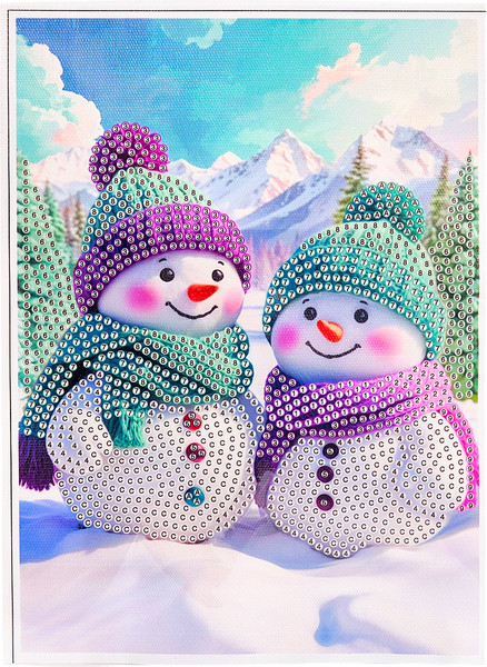 Изображение товара Набор алмазной вышивки Школа талантов Снеговики / 10866136