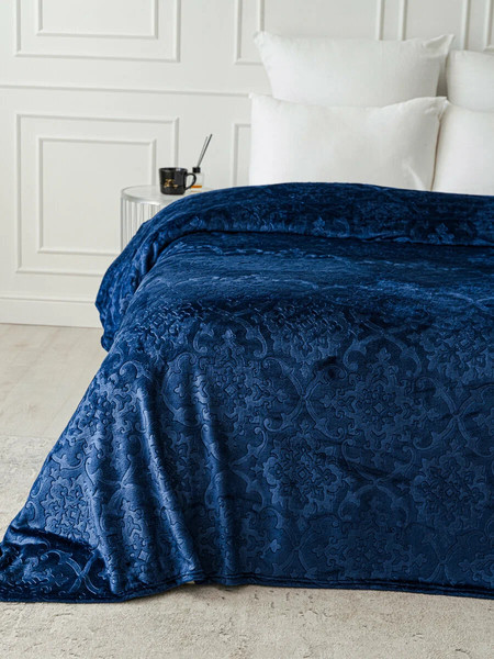 Изображение товара Плед Павлина Skandi Тиснение 150x200 (королевский синий)