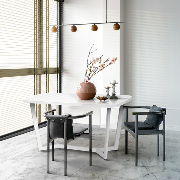 Изображение товара Обеденный стол Millwood Мюнхен 140х80 (белый/металл белый)