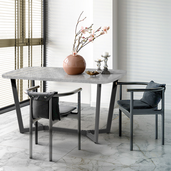 Изображение товара Обеденный стол Millwood Мюнхен 140х80 (бетон/графит)