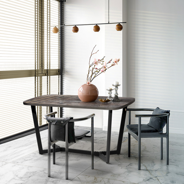 Изображение товара Обеденный стол Millwood Мюнхен 140х80 (сосна пасадена/металл черный)