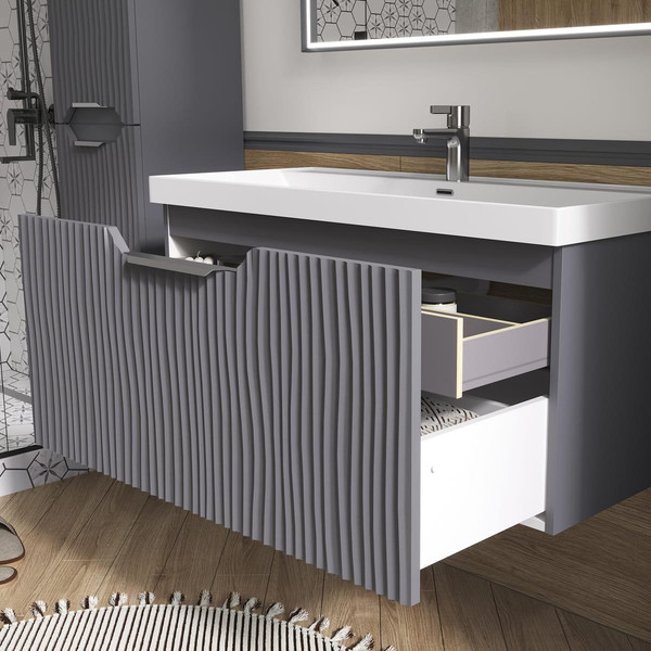 Изображение товара Тумба с умывальником EQUIL Mirage 100.1Y 78857 (подвесная)