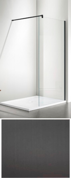 Изображение товара Душевая стенка Adema Реген 100 Walk-In (графит браш)