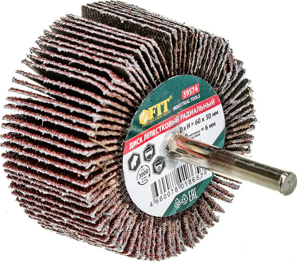 Изображение товара Шлифовальный круг FIT 60х30х6мм Р 80 / 39574