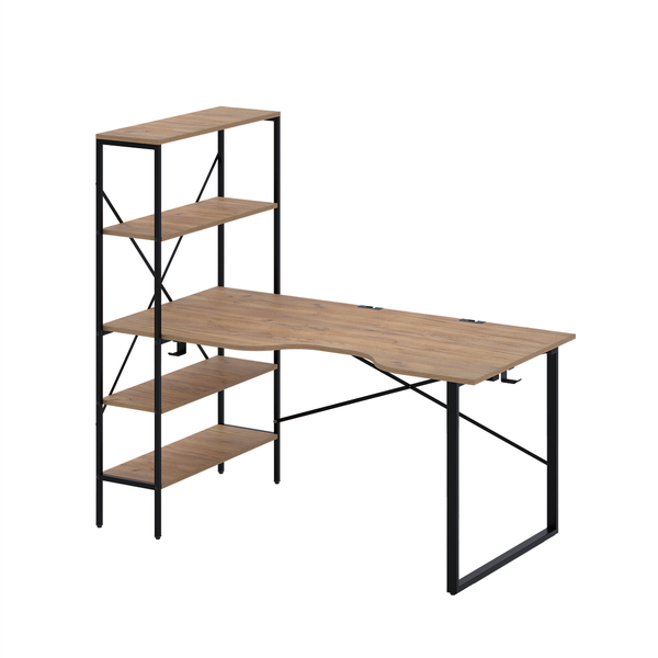 Изображение товара Компьютерный стол Millwood Бостон 160х80 (дуб золотой Craft/металл черный)