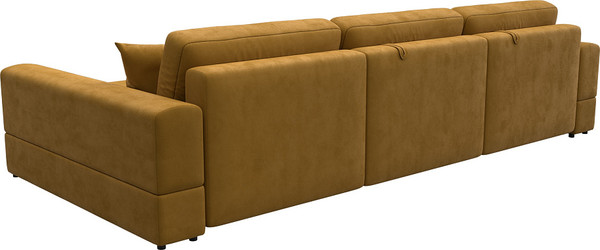 Изображение товара Диван угловой Лига Диванов Лига-055 НПБ Лонг универсальный / 130240 (велюр Brut 10 желтый)
